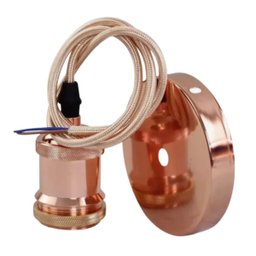 Lustre Pendente Luminaria Vintage Metal Rose - 2