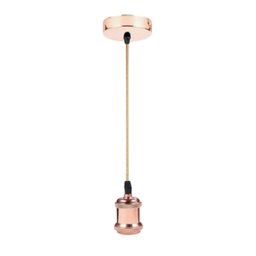 Lustre Pendente Luminaria Vintage Metal Rose - 1