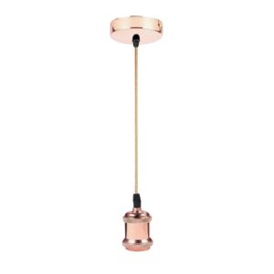 Lustre Pendente Luminaria Vintage Metal Rose