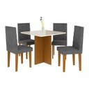 Ver imagem 2 de Conjunto Sala de Jantar Mesa Tampo de Vidro Fidelitá Barcelona com 4 Cadeiras