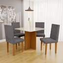Ver imagem 1 de Conjunto Sala de Jantar Mesa Tampo de Vidro Fidelitá Barcelona com 4 Cadeiras