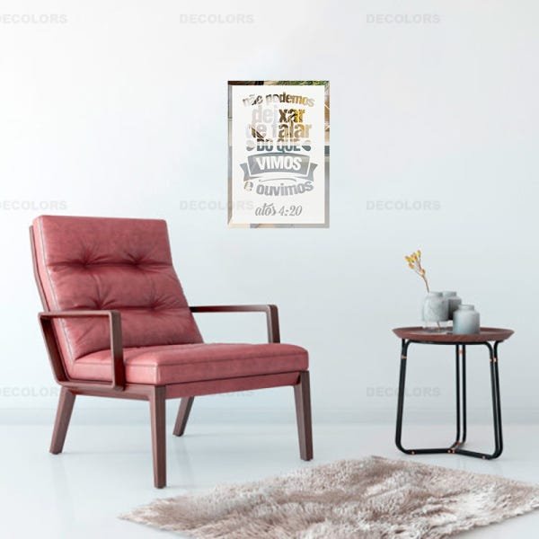 Quadro Decorativo em Espelho Jateado Com Linda Frase Modelo 01 - 2