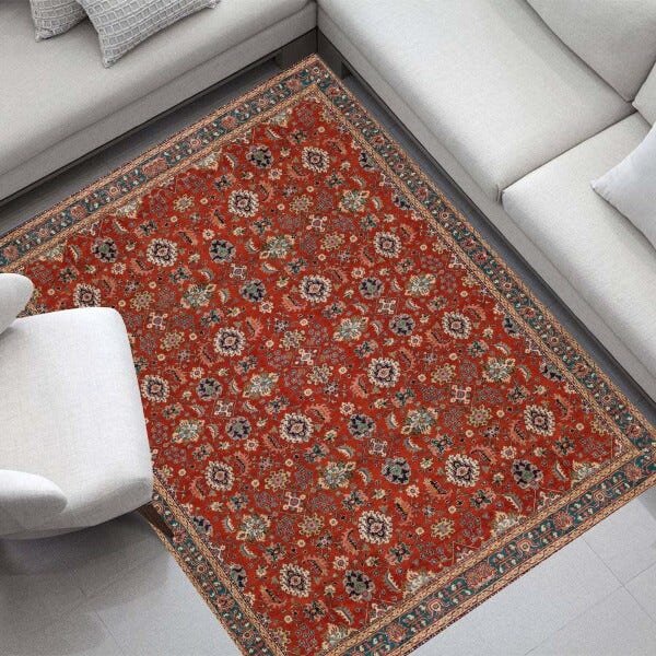 Tapete Decoração Sala Classic Hamadan Oriental Casa Meva 200x140cm