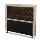 Ver imagem 1 de Cabeceira Casal Queen 160 Cm para Cama Box Berlim Marfim Marrom