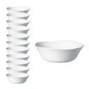 Ver imagem 1 de Jogo 12 Bowl de Vidro Opalino Branco Quadrado Tigela Molho Sobremesa 12cm em Casa Tem