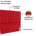 Ver imagem 4 de Cabeceira Queen 160 Cm com Frame Dalia Suede Vermelho Artte