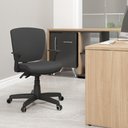 Ver imagem 2 de Kit 04 Cadeiras de Escritório Executiva Office Giratória Preto Baixa Flexi P03 Vinil Preto - lyam