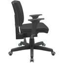 Ver imagem 7 de Kit 04 Cadeiras de Escritório Executiva Office Giratória Preto Baixa Flexi P03 Vinil Preto - lyam