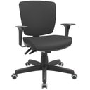 Ver imagem 3 de Kit 04 Cadeiras de Escritório Executiva Office Giratória Preto Baixa Flexi P03 Vinil Preto - lyam