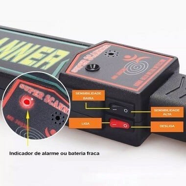 Detector Metais Portátil Alta Sensibilidade Metal Scanner - 3