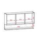 Ver imagem 4 de Armário Aéreo de Cozinha 3 Portas com Nicho 1,20m Freijó / Branco Line Kits Paraná Frej/branc