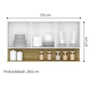 Ver imagem 5 de Armário Aéreo de Cozinha 3 Portas com Nicho 1,20m Freijó / Branco Line Kits Paraná Frej/branc