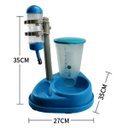 Ver imagem 2 de Bebedouro Comedouro Automático Cachorro Cães Gatos Lambe Bilha Azul