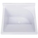Ver imagem 4 de Tanque com Gabinete Lavar Roupas Preto 20l 46x43x93cm Armário Lavanderia Área de Serviço