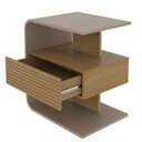Ver imagem 3 de Mesa de Cabeceira Celta em Mdf 15mm com 1 Gaveta Fendi e Hanover
