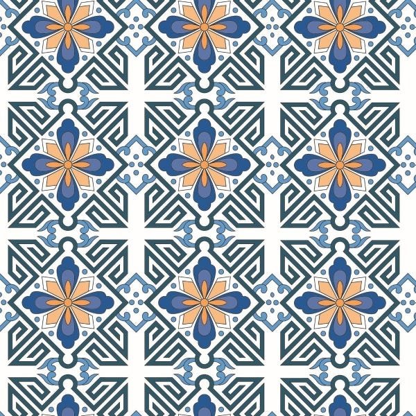 Papel de Parede Adesivo Lavável Azulejo Mosáico 18m - 1