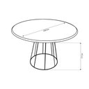 Ver imagem 2 de Mesa de Jantar Redonda Base de Ferro Telaio Castanho - Gran Belo