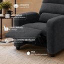 Ver mais imagens de Poltrona do Papai Reclinável Kwid Veludo Cinza Matrix
