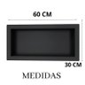 Nicho para Banheiro Plástico Preto 30x60 AJL STORE Nicho Parede de Embutir - 6