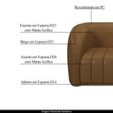 Ver imagem 5 de Conjunto Sala de Estar Sofá 252cm 3 Lugares e Poltrona Adam PU Caramelo G45 - Gran Belo Conjunto Ada