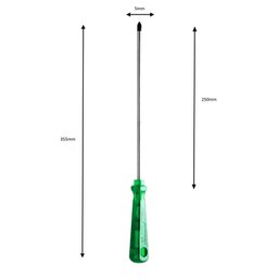 Kit com 2 Chaves de Phillips 5x250mm Tramontina com Ponta Magnetizada Imantada em Aço Vanádio - 2