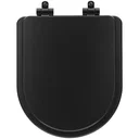 Ver imagem 1 de Tampa de Vaso Poliéster Com Fechamento Lento Duna Preto Fosco para Louça Deca com Ferragem Preta