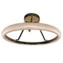 Ver imagem 6 de Lustre 3 em 1 Anel Cristal Arco Led Luminaria Pendente Infinito Perfil Sala de Jantar Quarto Recepça