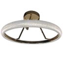 Ver imagem 5 de Lustre 3 em 1 Anel Cristal Arco Led Luminaria Pendente Infinito Perfil Sala de Jantar Quarto Recepça