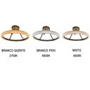 Ver imagem 2 de Lustre 3 em 1 Anel Cristal Arco Led Luminaria Pendente Infinito Perfil Sala de Jantar Quarto Recepça