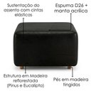 Ver imagem 5 de Kit 2 Puff Modular Block 74x74 cm Pes Madeira Courino Tcs 724 Moll