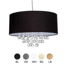 Lustre Pendente de Cristal Preto Quarto Charmoso -Barato - 1