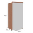 Ver imagem 4 de Guarda Roupa Aereo Modulado com 1 Porta 996mm Setiba Plus Rimo Carvalho/fendi