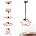 Ver imagem 2 de Lustre Pendente Luminaria Ajustavel Metal Aramado Flexivel Design Moderno Decoraçao Casa Sala Mezani