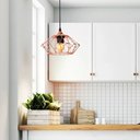 Ver imagem 4 de Lustre Pendente Luminaria Ajustavel Metal Aramado Flexivel Design Moderno Decoraçao Casa Sala Mezani
