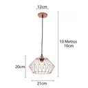 Ver imagem 3 de Lustre Pendente Luminaria Ajustavel Metal Aramado Flexivel Design Moderno Decoraçao Casa Sala Mezani