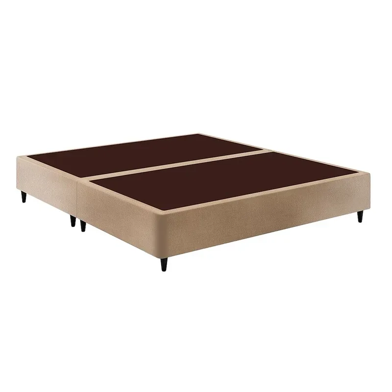 Cama Box Base Queen Bi-partida Suede 158 X 198cm - Genki Kenko:vermelho - 2