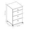 Cômoda com Rodinhas 4 Gavetas Boyce Off White - 2
