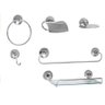 Kit de Acessórios para Banheiro Alumínio e Aço Inox 6 Pç - 1