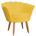 Ver imagem 1 de Poltrona Decorativa para Sala de Estar Charm Suede Amarelo - Montanaris Decor MD MONTANARIS DECOR
