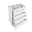 Ver imagem 1 de Cômoda Quarto Belize 5 Gavetas e Tampo de Vidro Branco