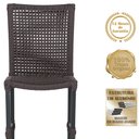 Ver imagem 3 de Mesa Ascoli 100 Cm com 4 Cadeiras Cannes de Alumínio, Pintura Preta e Trama Tela de Corda Náutica