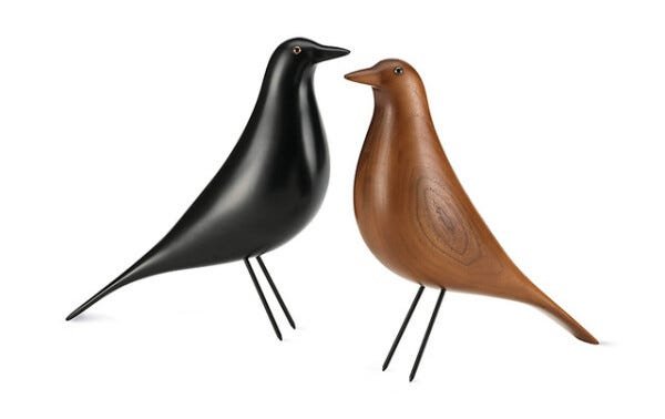 Pássaro Eames House Bird Design Kit 2 Unid. Preto + Walnut - 3