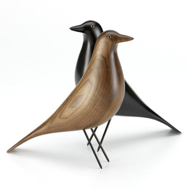 Pássaro Eames House Bird Design Kit 2 Unid. Preto + Walnut - 2