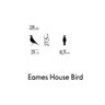 Pássaro Eames House Bird Design Kit 2 Unid. Preto + Walnut - 4