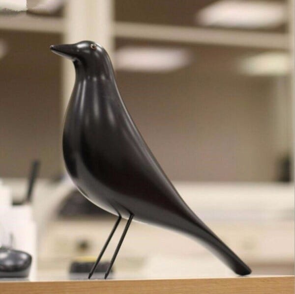 Pássaro Eames House Bird Preto - Design - Arte - Decoração - 2