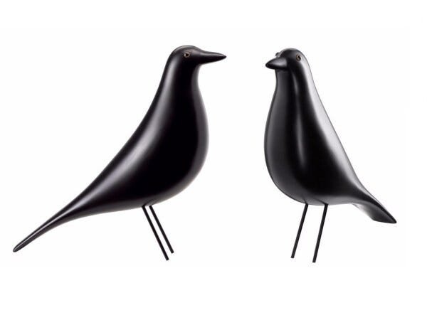 Pássaro Eames House Bird Preto - Design - Arte - Decoração - 3