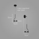Ver imagem 2 de Pendente Arandela Emma LT012-BK LED 4W 2700K Starlux ST2573