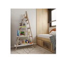Ver imagem 2 de Estante Escada com 4 Prateleiras em Pinus e MDP Branco