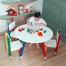 Kit Infantil Mesa Redonda 4 Cadeiras Educativo Crianças B3 - 2