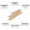 Ver imagem 5 de Kit Piso Vinílico Colado Régua Sofisticato 2mm 50m² Bege/Carambola Ruffino
